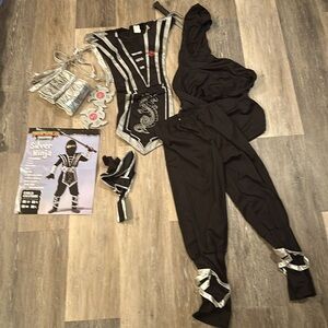 Halloween-Kids Silver Ninja Costume